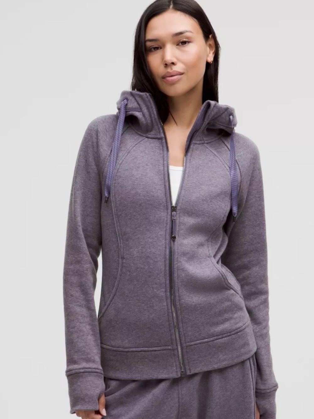 Lululemon Scuba Lavender Hooded Zip-Up Women's Top